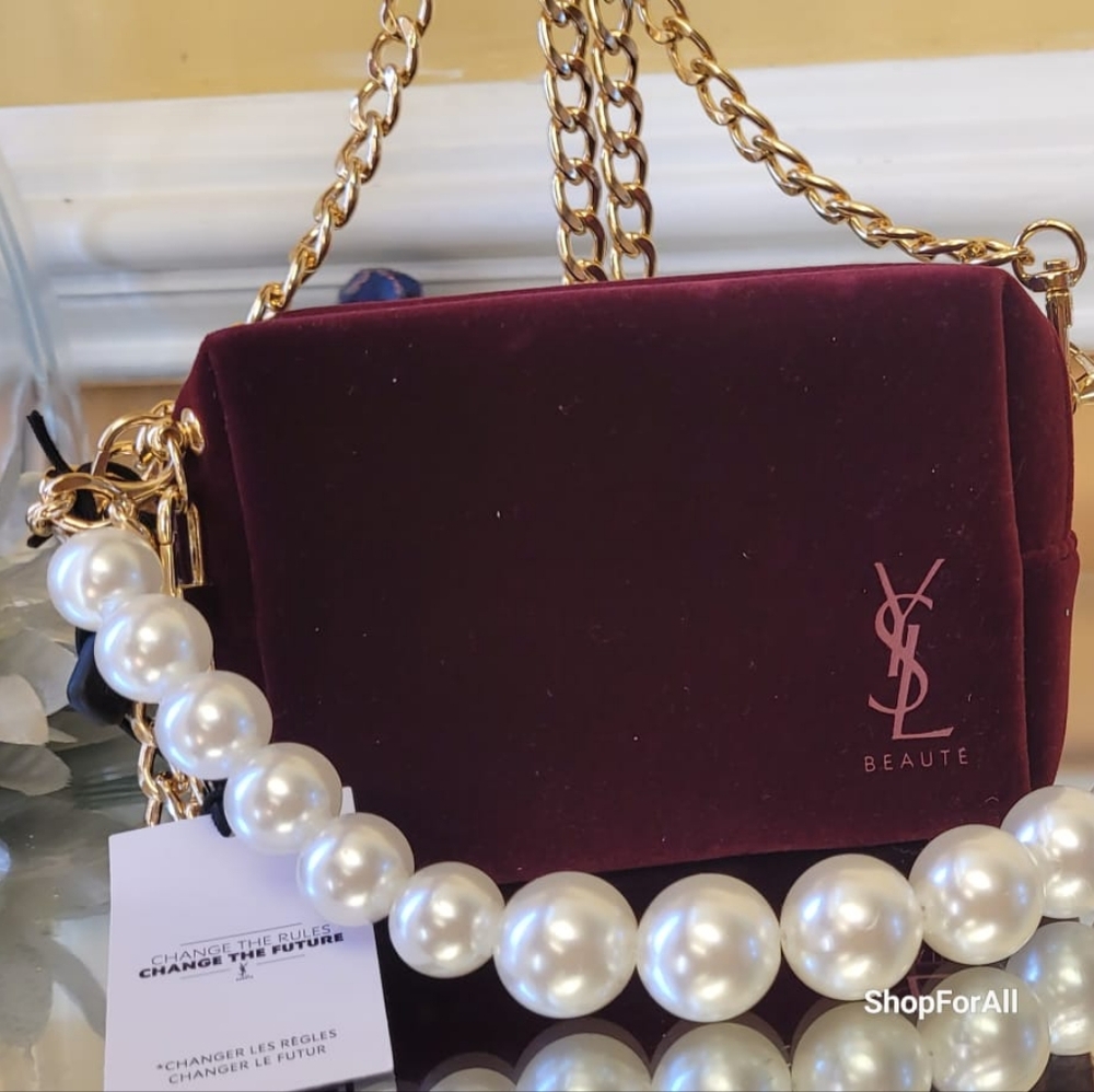 Yves Saint Laurent Burgundy Crossbody Bag NEW YSL - Picture 4 of 16